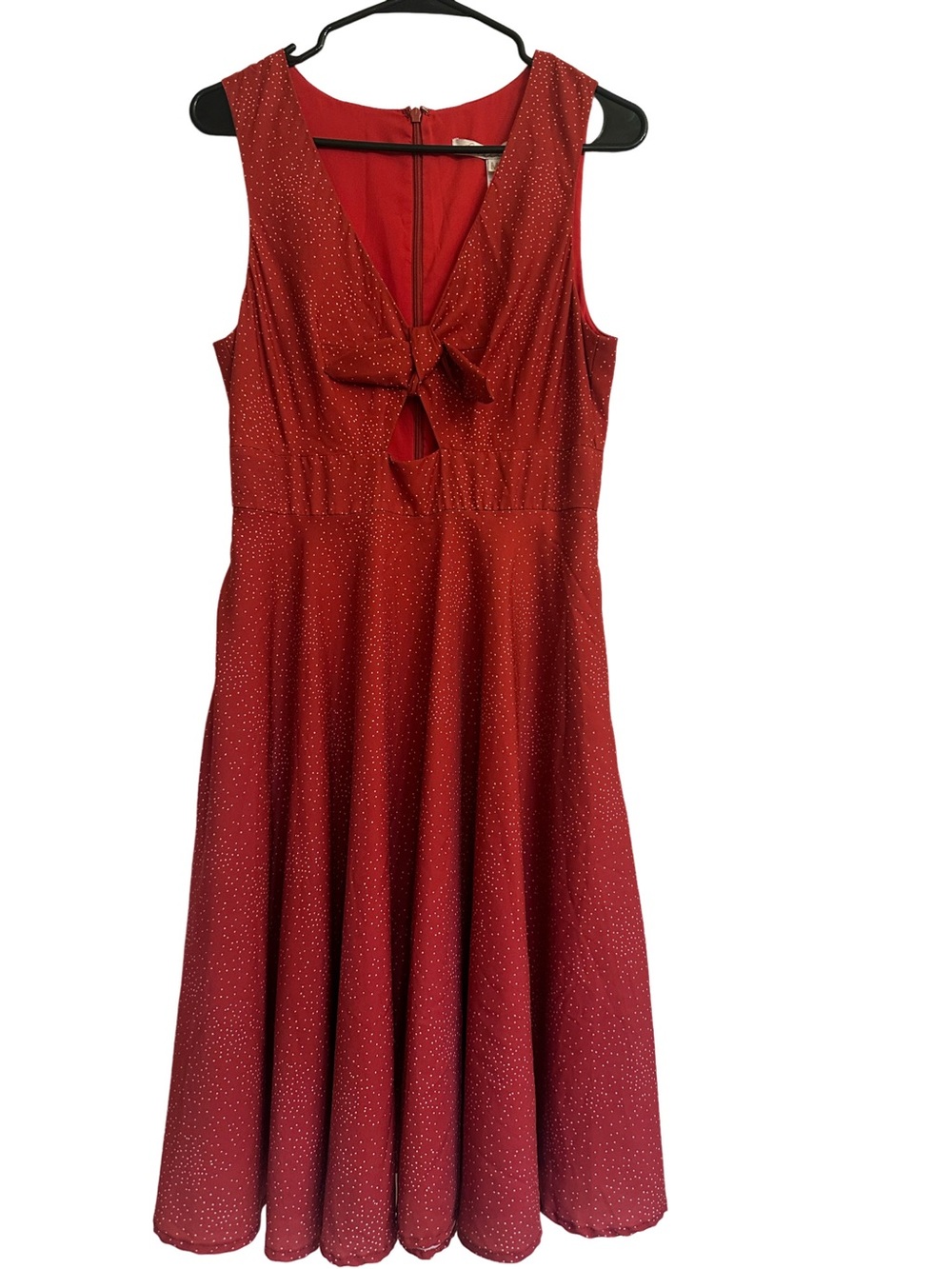 Anthropologie Hutch Red Sleeveless Midi Dress with Front Knot